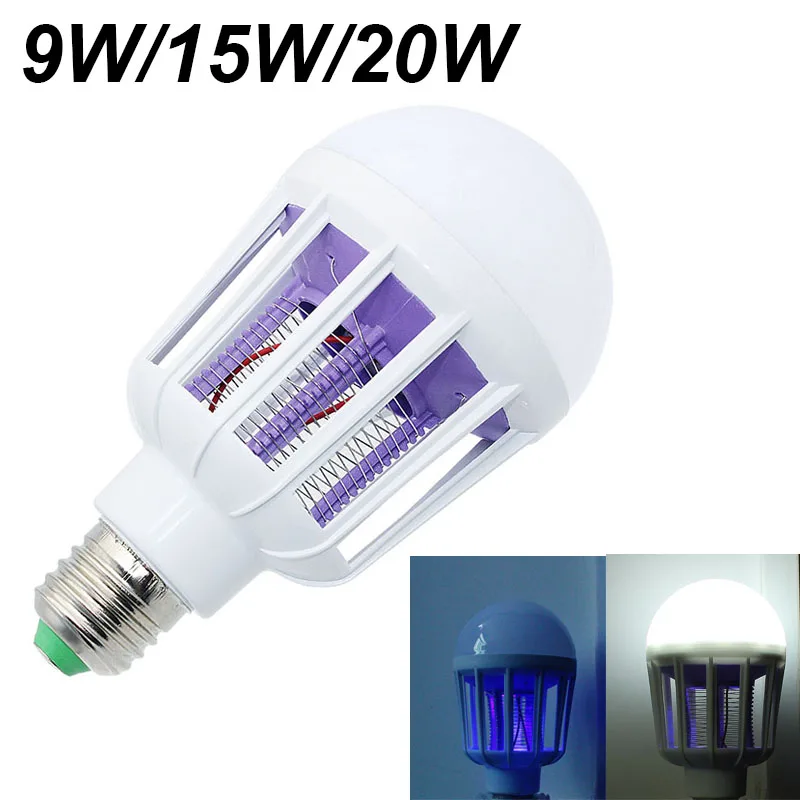 AC 220V LED Mosquito Killer E27 Socket LED Bulb Home Lighting Bug Zapper Trap Lamp Insect Anti Mosquito Repeller Light K4
