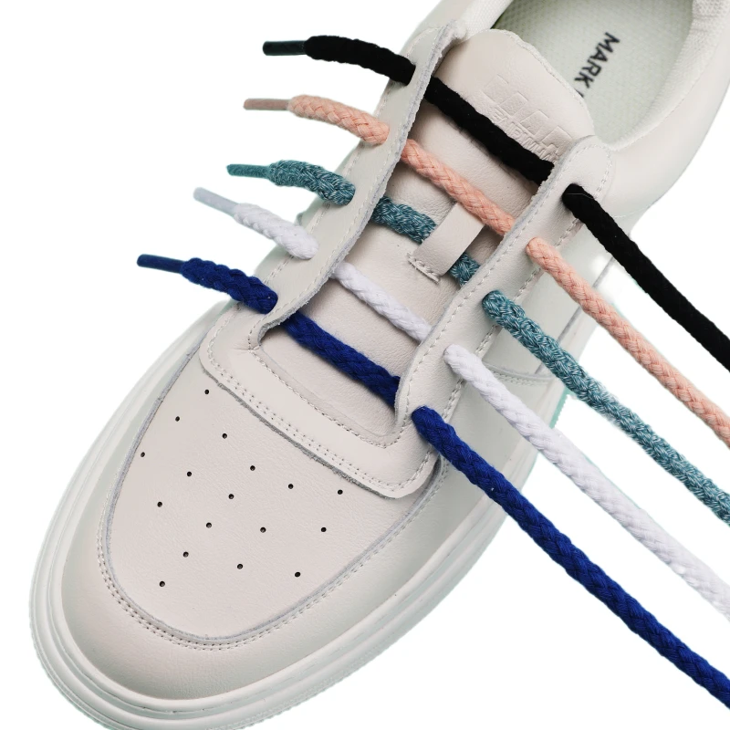 120 140 160Cm Gevlochten Hennep Touw Dikke Gedrukt Schoenveters Creatieve Unisex Platte Canvas Sneakers AF1 Platte Schoenen Veters Schoenen strings