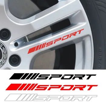 Moda 4 pezzi adesivi per auto ruote cerchi sport racing strisce fai da te adesivi decorativi emblema car styling auto SUV camion accessori