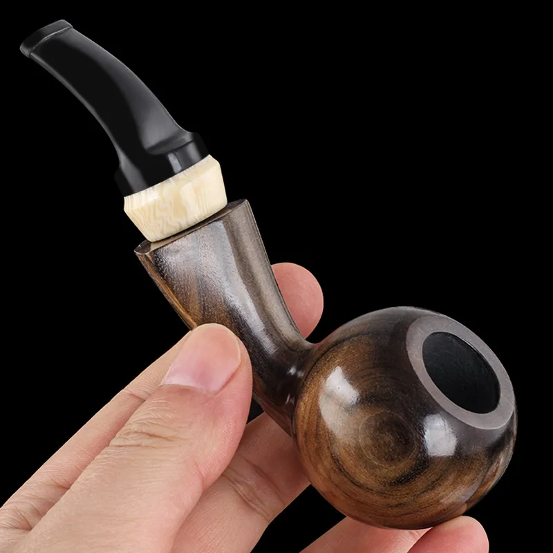 

Pipes, Handmade Bent Smoking Pipe with Pipe Accessories, Pipe Cleaners, Pipe Filters, Scraer, Bits, Metal Balls, Pouch