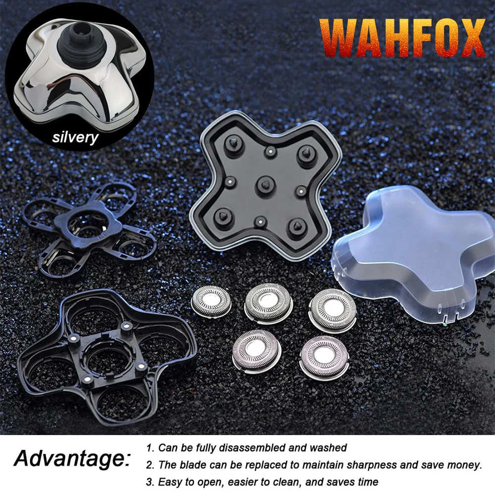 WAHFOX Shaver Replacement Heads For SKULL SHAVER PITBULL Head Shaver_voghion.com