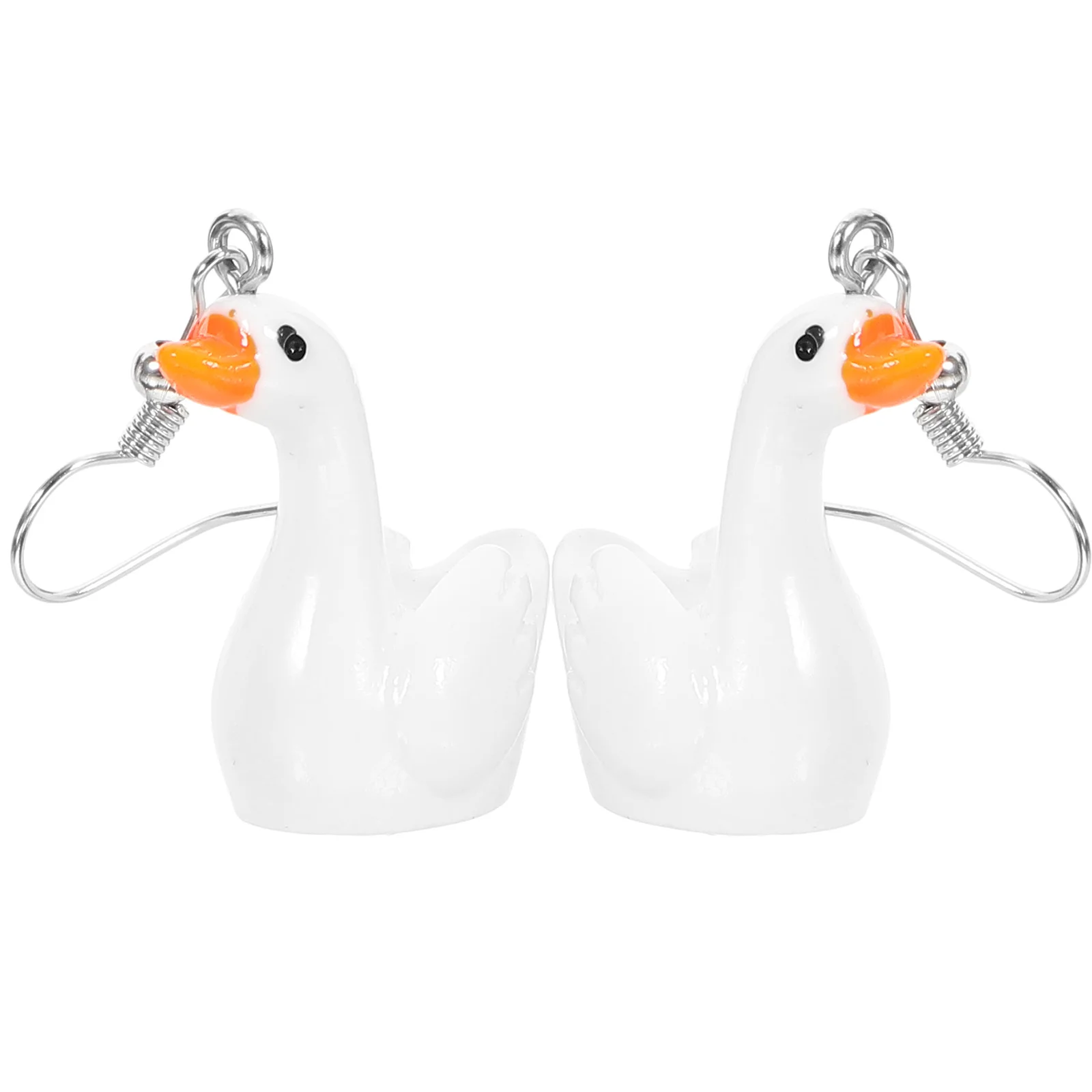 Cute Simple Animal Earrings Miss Dangle Drop for Women Resin Alloy Hen Funny Statement Fashion