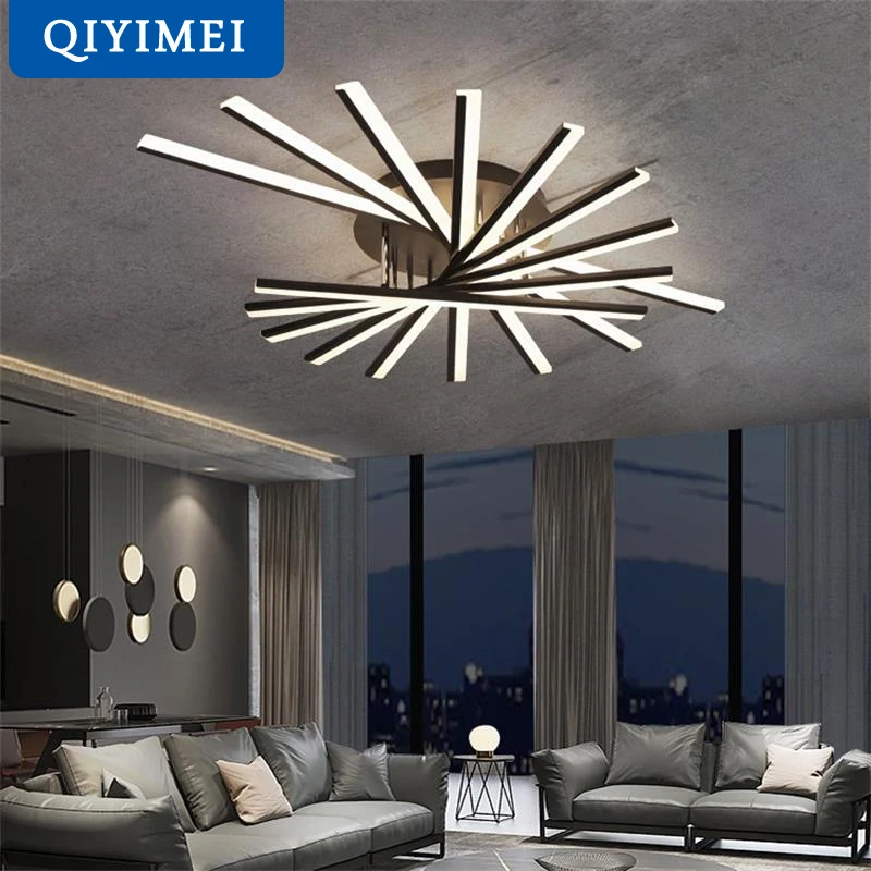 Oro bianco moderno lampadario a LED illuminazione per soggiorno