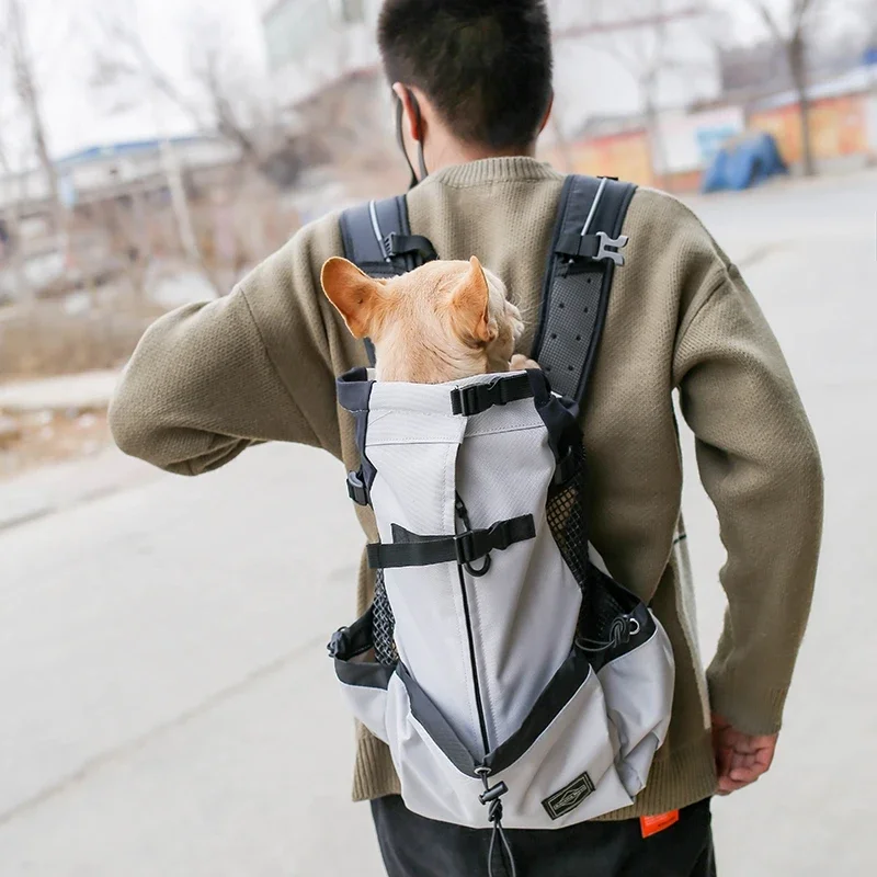 

Outdoor Travel Puppy Medium Dog Backpack for Small Dogs Breathable Walking French Bulldog Carrier Bags Accessories Pet Supplies