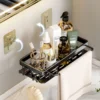 Bathroom Shelf No Drill Wall Mounted Shampoo Bottle Shower Corner Rack Toilet Storage Rack Aluminum Bathroom Kitchen Accessories 3