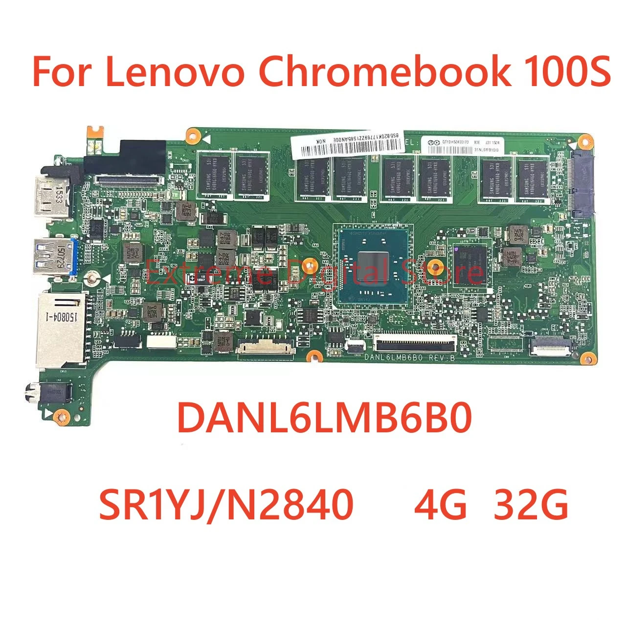 For Lenovo Chromebook 100S laptop motherboard DANL6LMB6B0 With N2840
