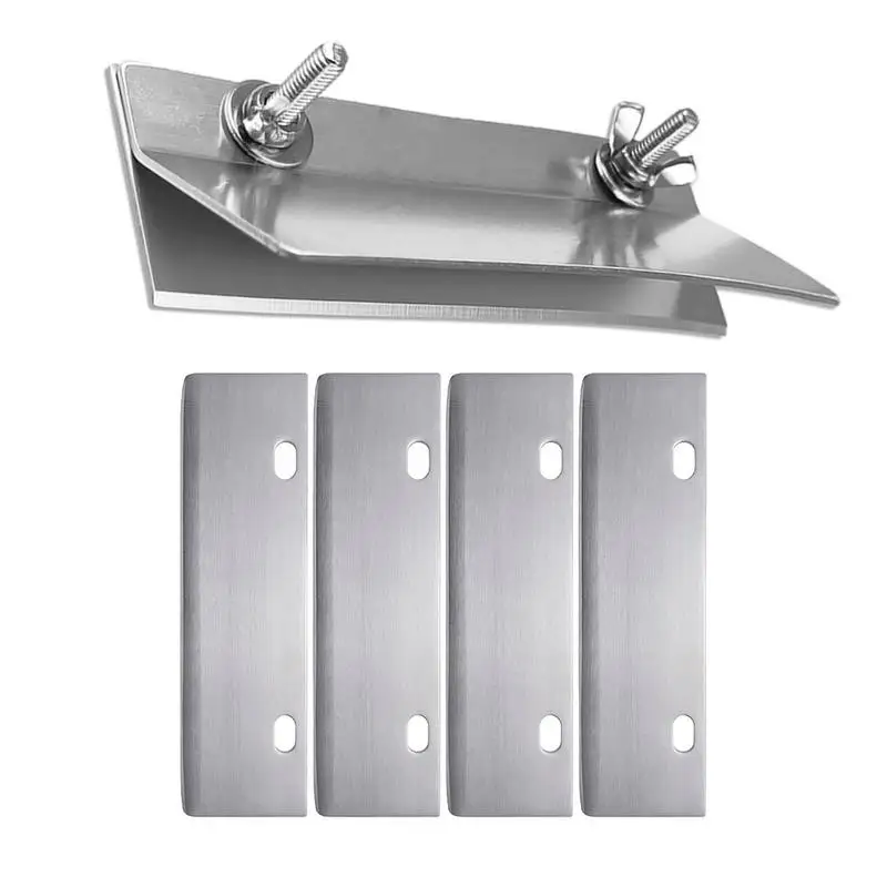 

Stainless Steel Grill Scraper Heavy-Duty Flat Top Scraper Rust Proof Scraper Replacement For Outdoor Cooking Grill Cleaning Tool