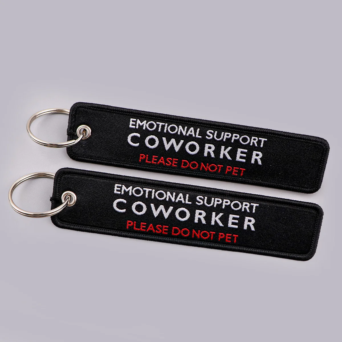Quote Serises Embroidered Key Cool Man Key Tags Keychain For Car Motorcycles Keyring Holder Jewelry Accessories Friend Gifts 1pc