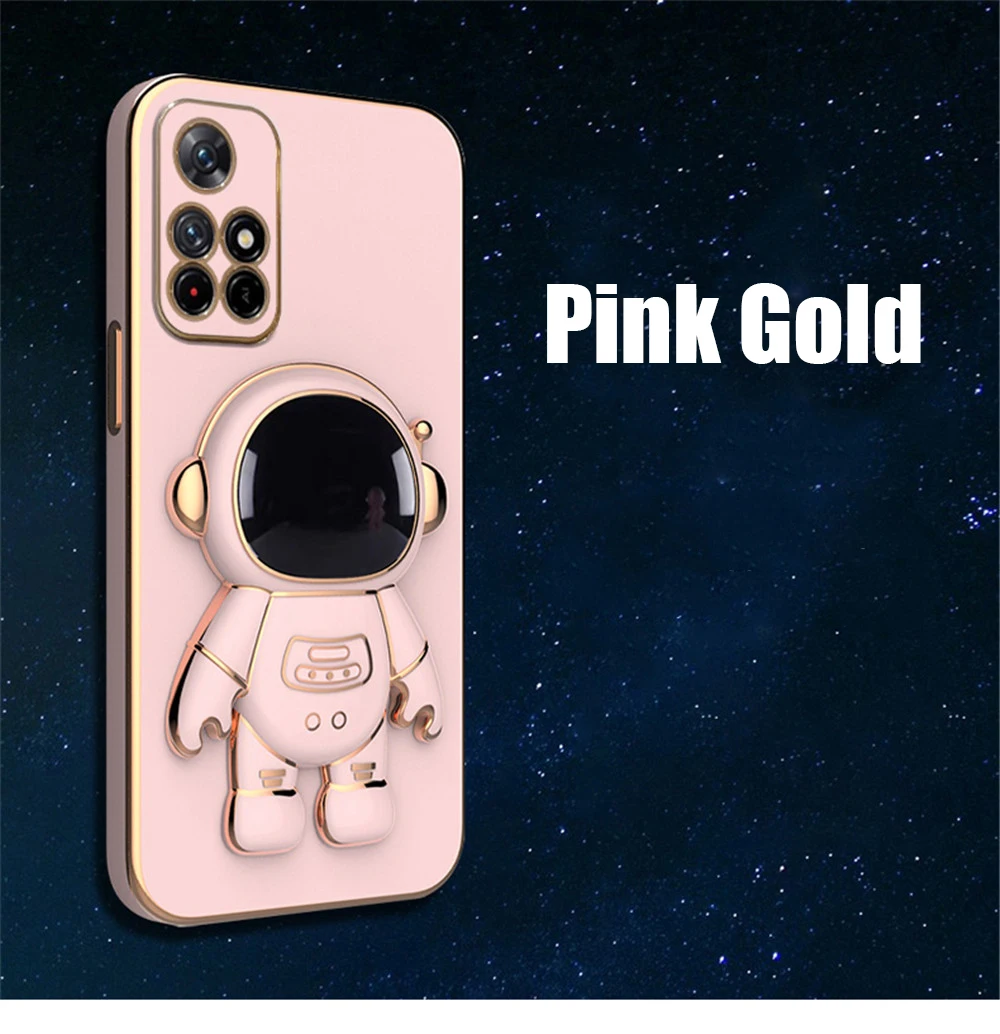 Luxus Überzug Cartoon Astronaut Halter Halterung Fall Für Xiaomi Redmi Hinweis 11 10 9 8 7 Pro 10T 9T 8T 10C 9C 9A 9T Mix4 T_voghion.com