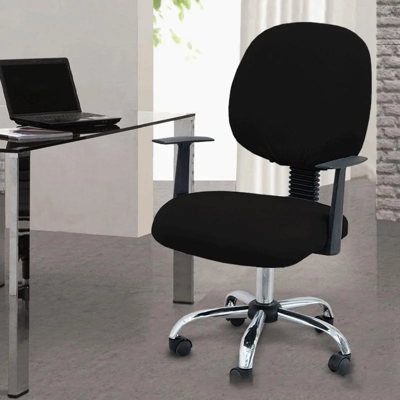 2pcs/set Split Office Chair Covers Elastic Stretch Computer Chair Covers Universal Solid color Office Chair Dustcover 6