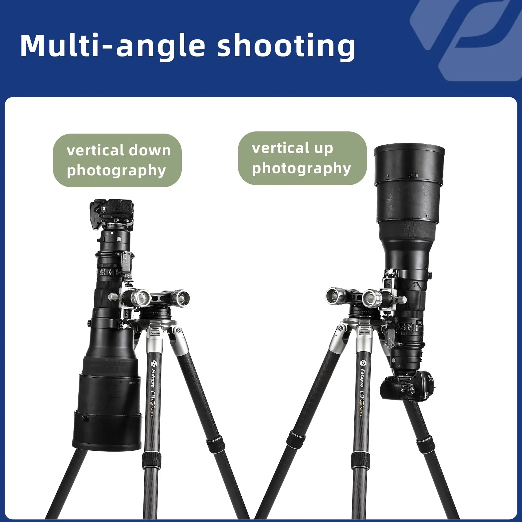 Fotopro E-6H E-9H Gimbal Head Aluminum Tripod Head for Wildlife Photography Astrophotography
