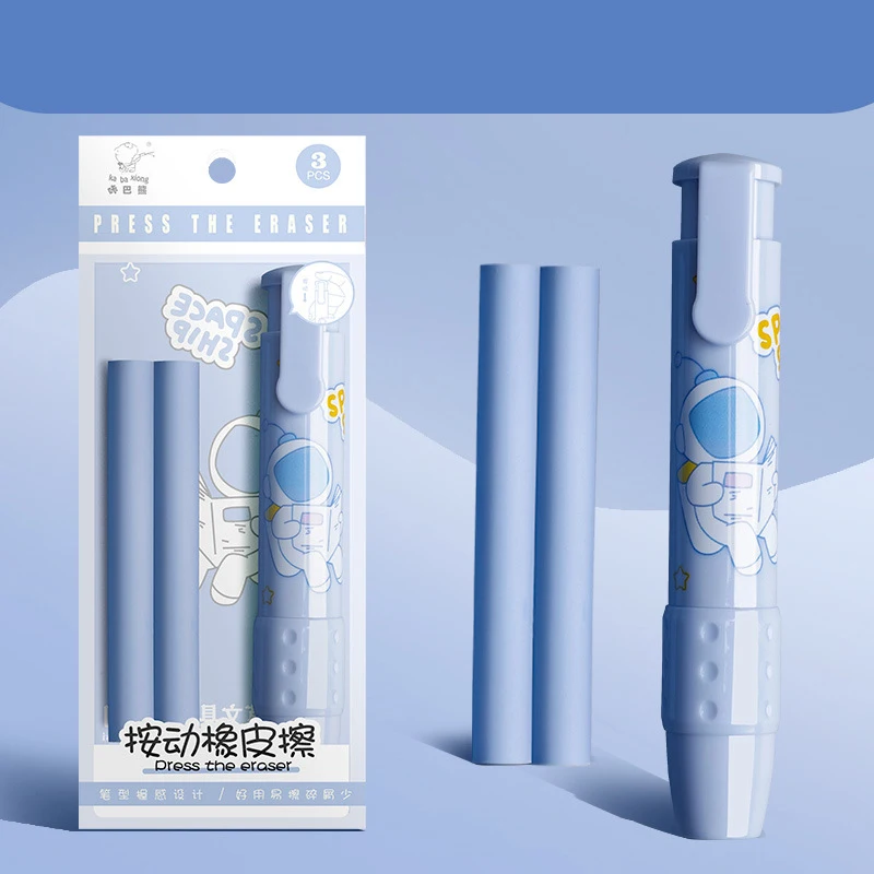 Erasers Pen Retractable Press Pencil Rubber Correction Supplies School Stationery Erasers for Kids Soft Art Eraser Pen pencil eraser eraser pen retractable eraser eraser refillable pen