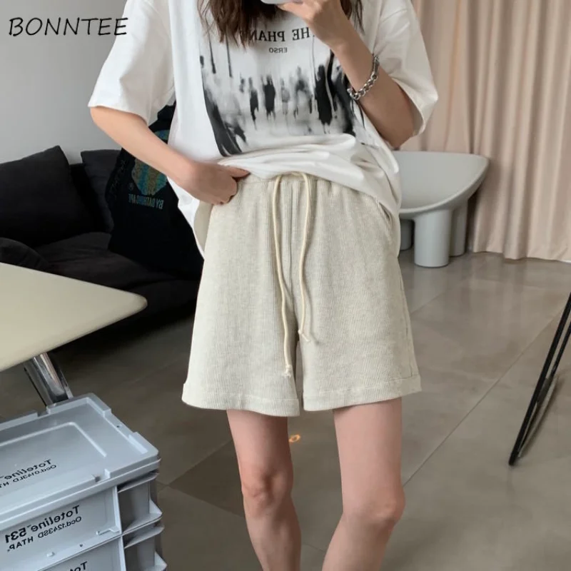 

Wide Leg Shorts Women Loose Summer Basic Bottoms Unisec Cozy Ulzzang Students Streetwear High Waist Chic Harajuku Sporty Stylish