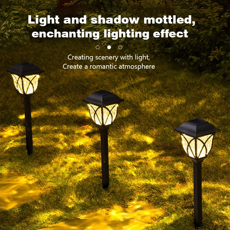 2-8 Pack LED Solar Courtyard Lamp Outdoor Waterproof Lawn Lights Solar Garden Paths Lane Landscape Lighting Decorative Lights 4