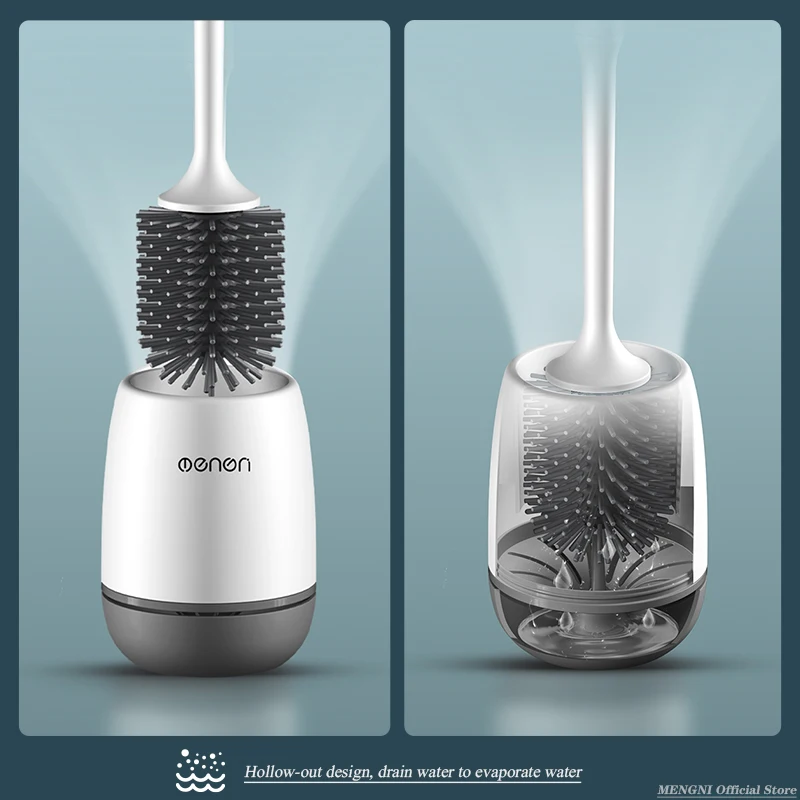 MENGNI-Silicone Toilet Brush Cleaner Brush Wall Floor Bathtubs And Accessories thumbnail 7