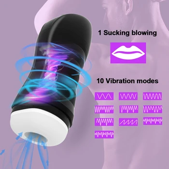 Automatic Male Masturbator Cup Sex Machines Real Vagina Pussy Blowjob Pocket Mastubation Adult Goods Toys for Male Masturbator 2