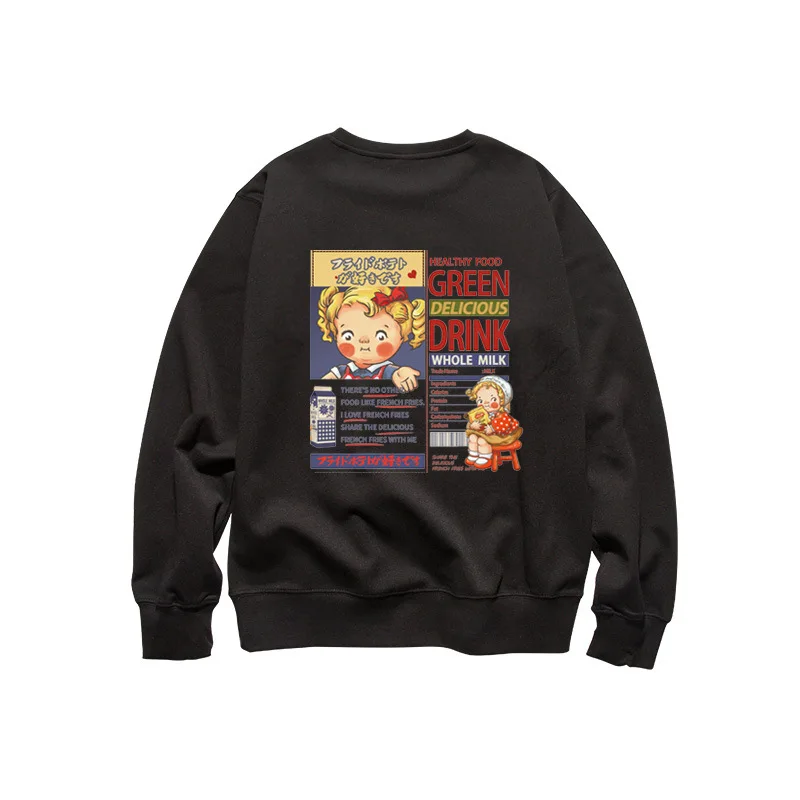 

2022 Autumn and Winter Mens Sweatshirts Carton Print Baby Girl Print Mens Hoodies Oversized 3XL Mens Clothing Drop Shipping