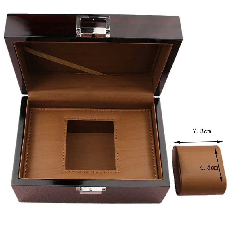 Premium wooden watch box with lacquer finish and soft cushion interior – ideal for storage or gifting, includes free shipping in Singapore.