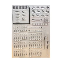 Alinacutle CLEAR STAMPS Calendar Journal Deco Scrapbooking Card Album Paper Craft Rubber Transparent Silicon Clear Stamp 5