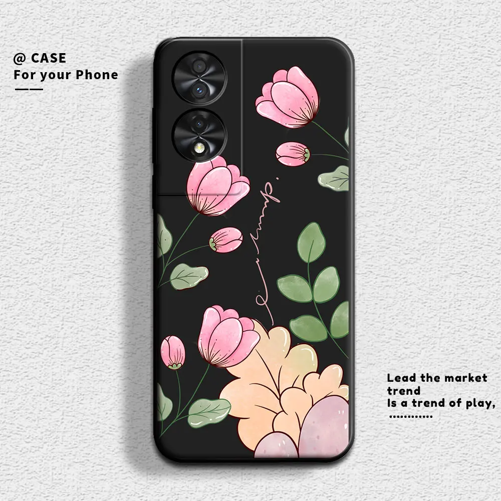 Cute Panda Flower Silicone Shockproof Phone Case - Soft Protective Cartoon Cover