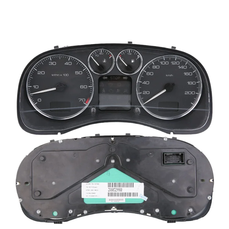 푸조 307 계기용 어셈블리 로고 307 계기판, 주행 거리계 전면 커버, 1 개