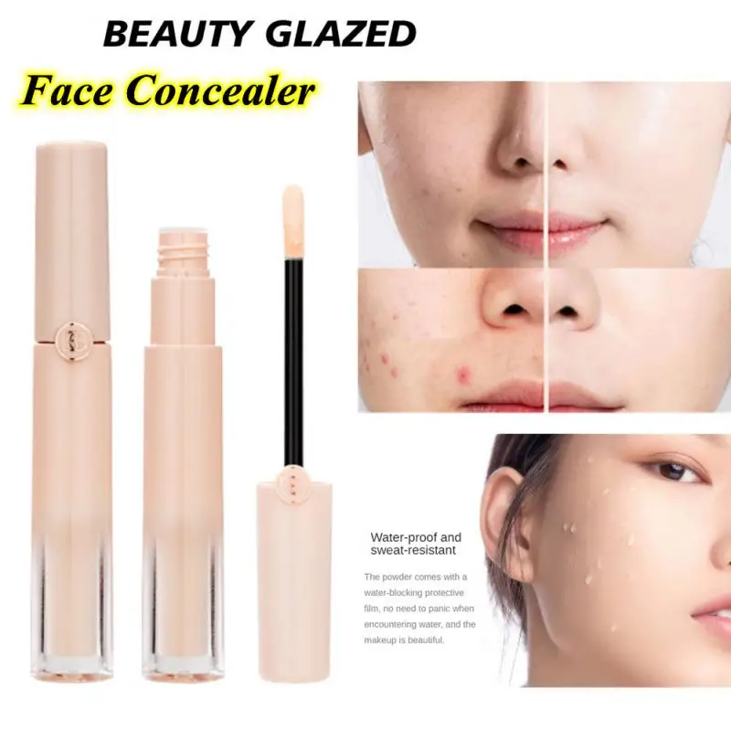 BEAUTY GLAZED 6 Color Face Concealer Fully Covering Acne Spots Dark Circles Makeup Concealer Long Lasting Waterproof Cosmetics