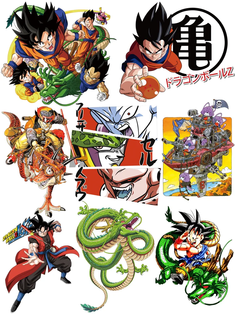 

Бесплатная доставка нашивки на одежду Dragon Ball Сон Гоку термонаклейки для детей гибкий плавкий трансферный материал