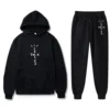 2023 New Fashion Loose Fit Men's and Women's Casual Hooded Sweater Set Trend 1