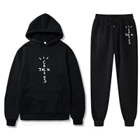 2023 New Fashion Loose Fit Men's and Women's Casual Hooded Sweater Set Trend 1