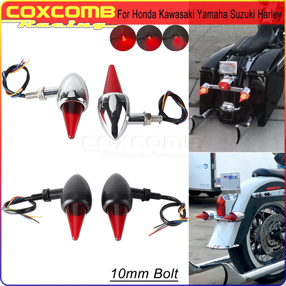 

Мотоциклетный хромированный Водонепроницаемый светодиодный указатель поворота, задний фонарь для Harley, Suzuki, Yamaha, YZF, R1, R6, YZ1 MT, 09, 07, 12 В