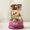 Dollhouse Rotating Music World Music Box DIY Cabin Miniature Construction Model Building Villa Toys Birthday Gift for Children 5