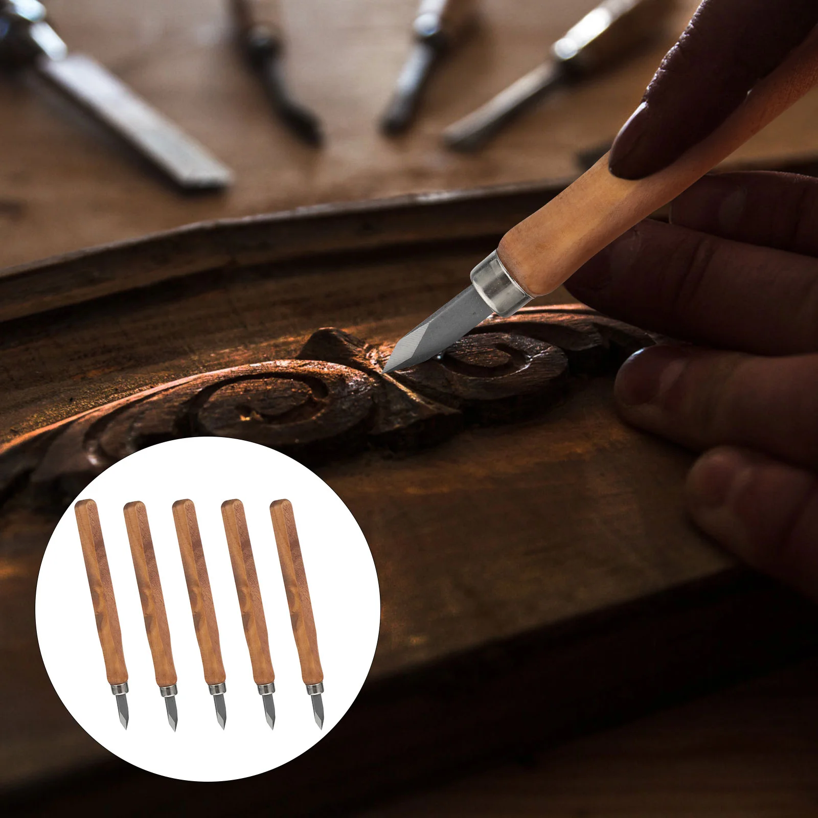 

Woodcut Knives Wood Carving Tool Woodworking Hobby Arts Craft Cutters Woodworking Marking Tool 13.50X2.00cm