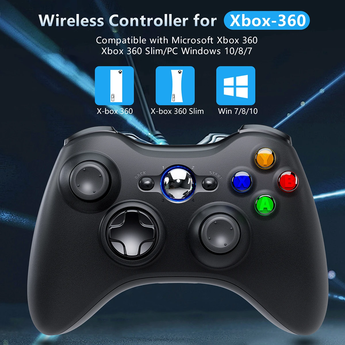 Xbox 360 Ʈѷ  е ̽ƽ, PC  7, 8/10, ũμƮ XBOX360 , 2.4G