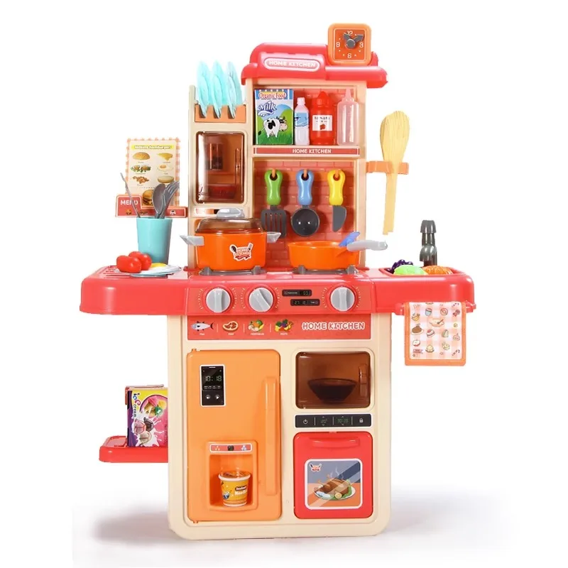 Kitchen Toys, Simulated Kitchenware, Full Set for Cooking, Family, Baby, Children, and Girls