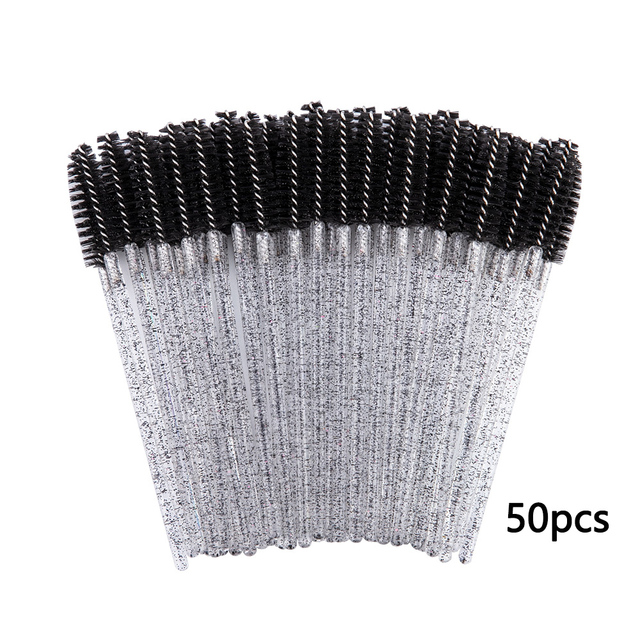 Crystal Eyelashes Brush Comb 25/50Pcs Eye Lashes Extension Mascara Wands Makeup Professional Makeup Beauty Tool