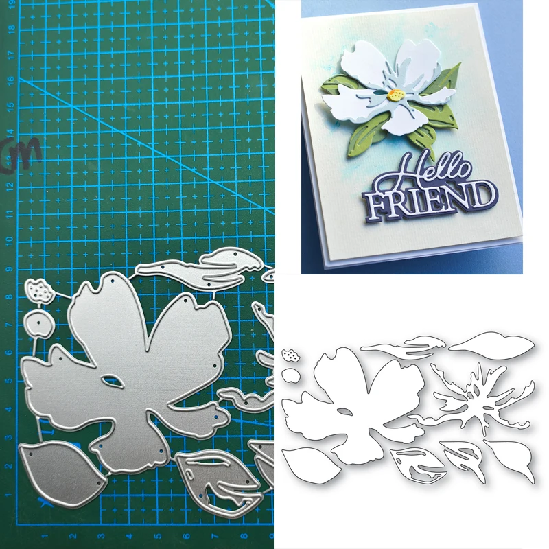 Metal Cutting Dies lotus Stencils For DIY Scrapbooking Decorative Embossing Handcraft Template image_0