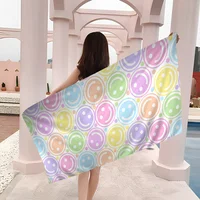 Smiley Faces Towel Microfiber Beach Towel Absorbent Quick dry Soft Yoga Swimming Resort Mountain Climbing Towel 1
