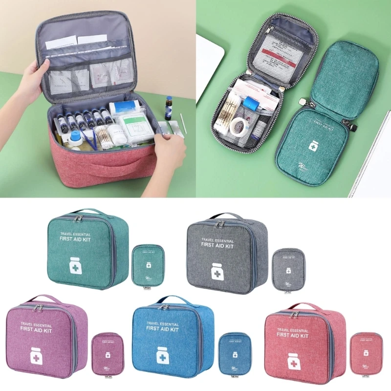 

2 Pcs First Aids Bag Portable Caregivers Bag Medical Supplies Organizers Bag