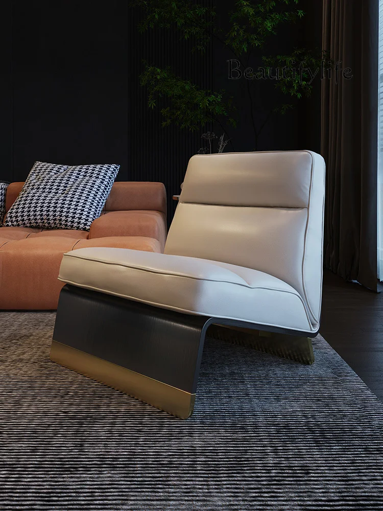 

Italian Modern Minimalist Leisure Chair Single Sofa Light Luxury Living Room Furniture Retro Lazy Sofa