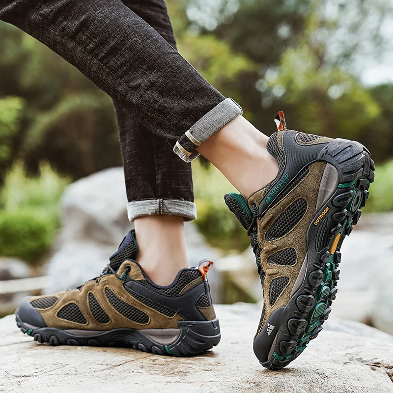 Hikeup männer schuhe atmungsaktiv spritz feste outdoor wanders chuhe bergsteigen sport herren jagd trekking sneaker – Detail 27