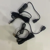 USB Cable With Switch ON/OFF 2Meters Length USB Extension Cable Toggle for USB Lamp Fan Power Supply 2