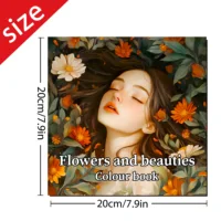 Livre d'images pour adultes : belles femmes en floraison pour une pratique du maquillage avec des portraits détaillés et des techniques de crayons à colorier 5