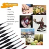 10Pcs Detail Brushes with Triangular Handles, Miniature Brush for Fine Detailing & Art Painting,Acrylic&Nail, Watercolour 3