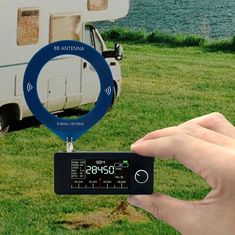 SI4732 Radio 1.9inch IPS Screen LSB USB AM FM FM/AM Radio 0.5-108mhz SI4732 Mini Pocket Radio HF SW MW VHF Radio with Antenna 