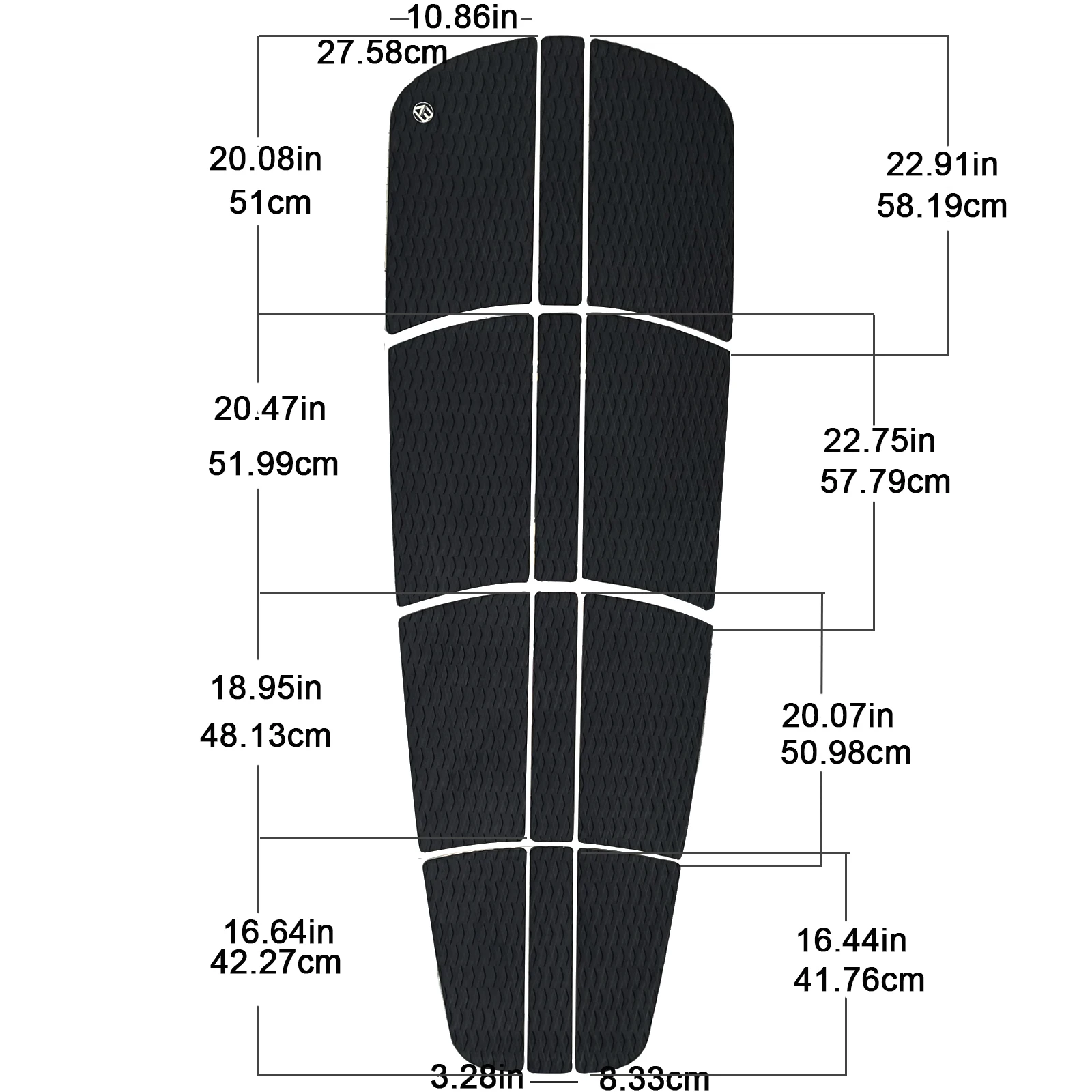 Non-Slip Traction Pad 3M Adhesive Trimmable EVA Sheet Foam Pad for Paddleboard 12 PCs surfboard traction pad