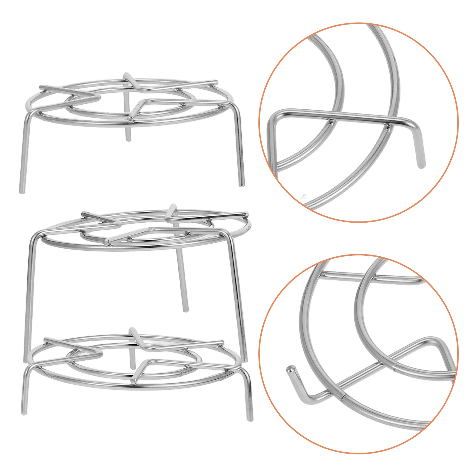 3 PCS Steam Rack Hot Pot Heating Heavy Duty Stainless Steel Stock Food Cooking Stand Holder
