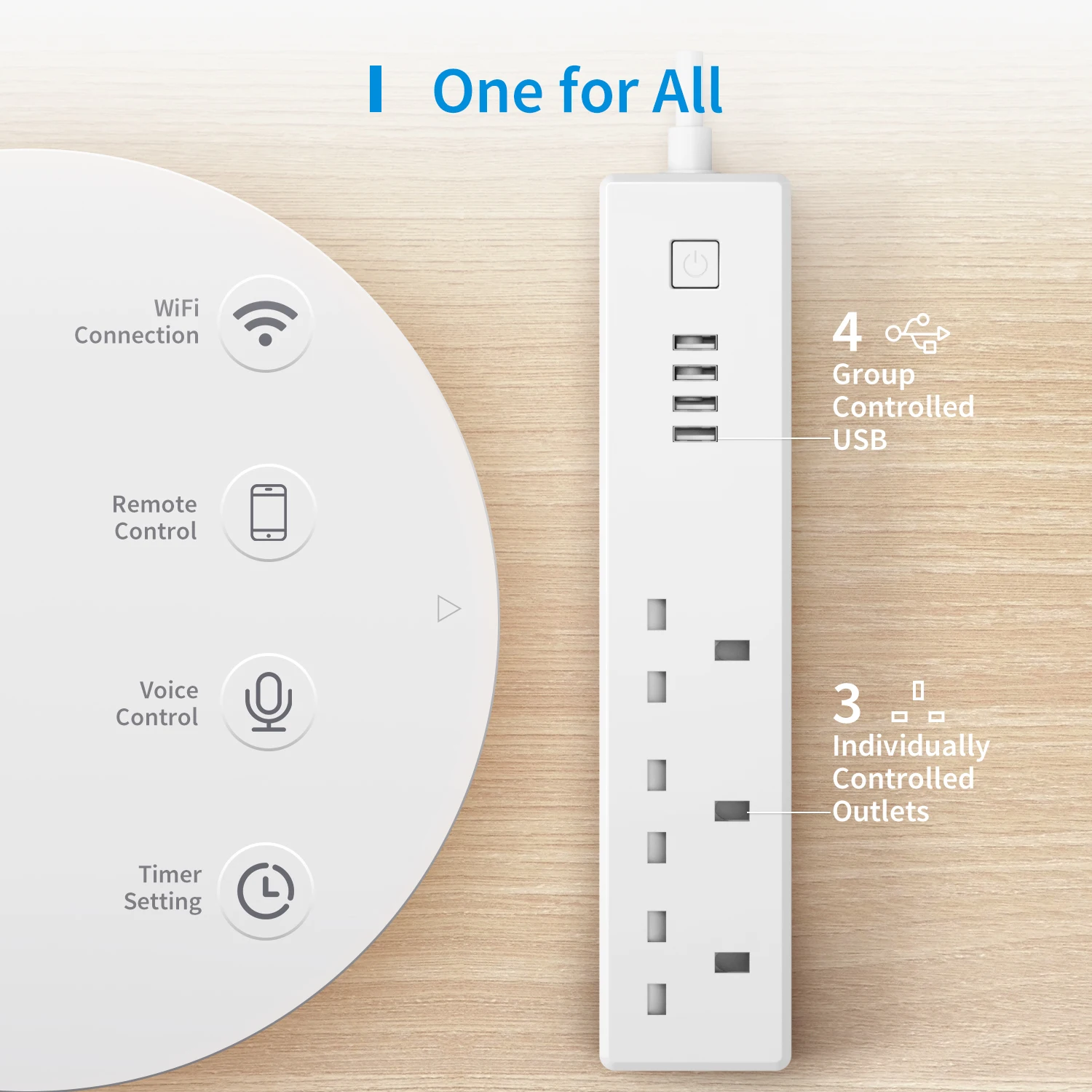 Smart Power Strip UK Plug