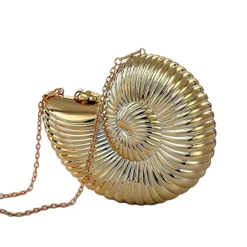 Fashion Conch Gold Bag Designer Luxury Bag Exquisite Gold Purse Portable Shell Purse Clutch women handbags beach clutch bag