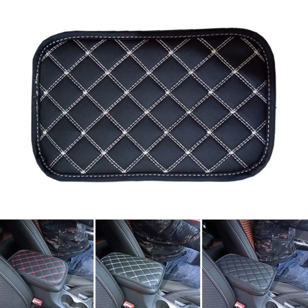 Leather Car Armrest Mat Universal Interior Auto Armrests Storage Box