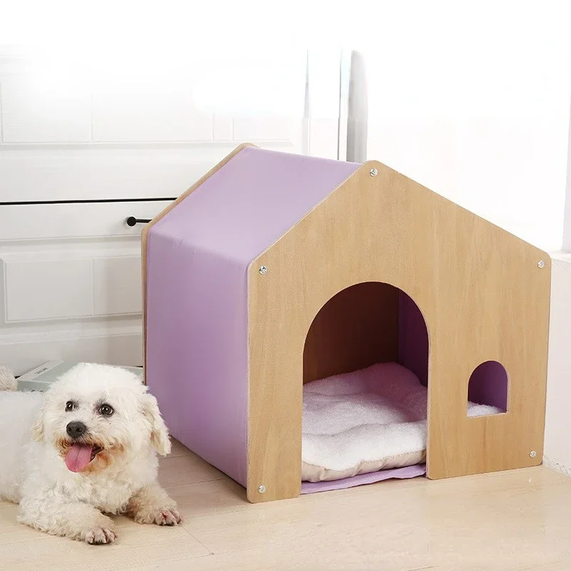 

Fashion Wooden Cat Bed , Four Seasons General Delivery Room Dog House, Solid Wood Furniture Cattery, Pet Tent，pet Items Dog Nest